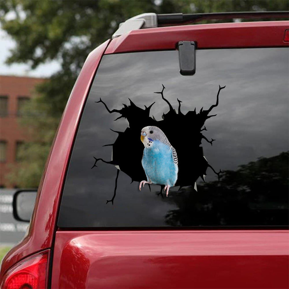 [sk1822-snf-tnt]-parrot-crack-sticker-birds-lover