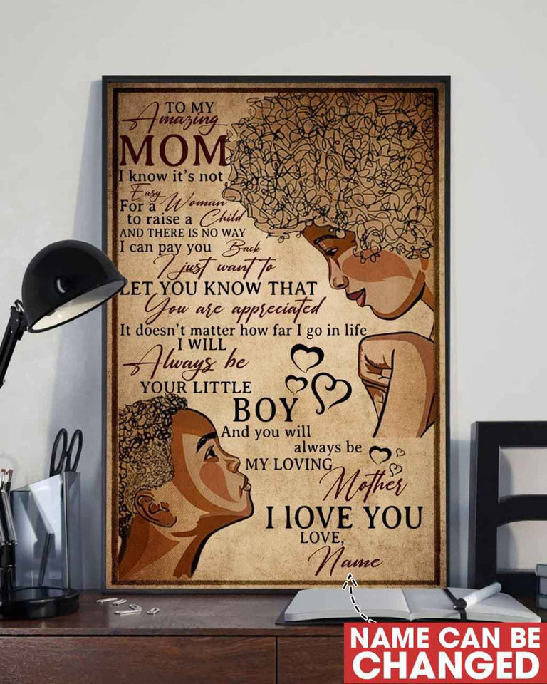 Black Mom Poster - Family & Home Poster for everyday home decor and personal use