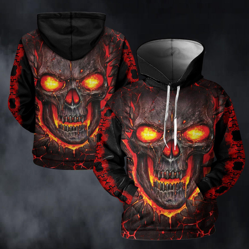 Skull 3D Full Over Print K1322 - Camellia Print
