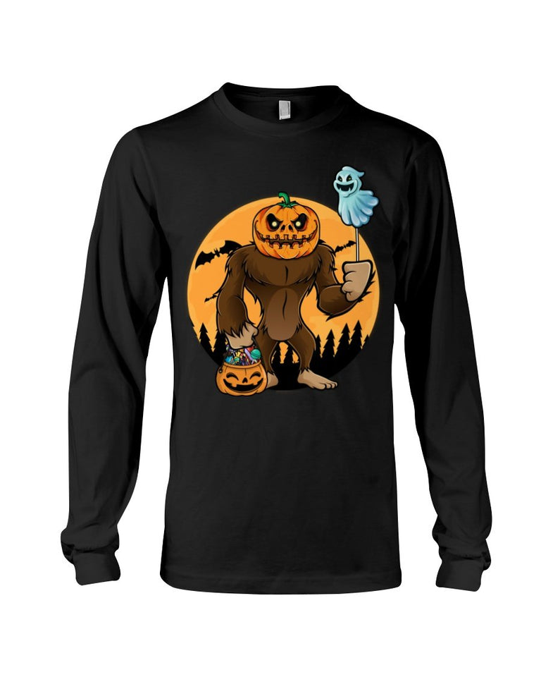 Bigfoot Halloween Pumpkin T Shirt K1819