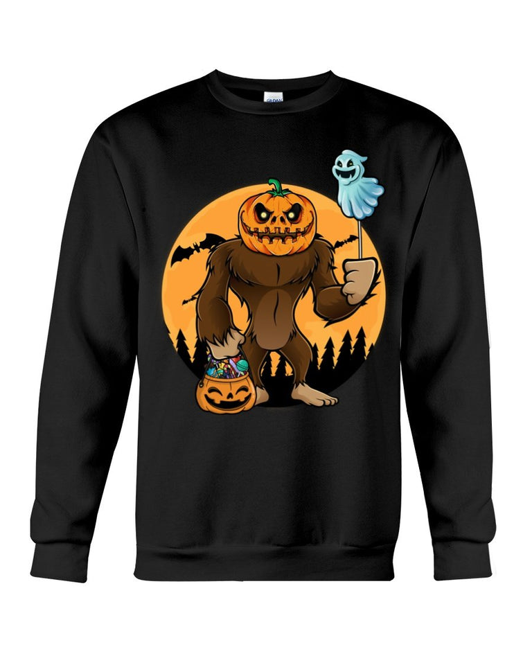 Bigfoot Halloween Pumpkin T Shirt K1819