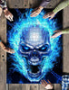 Skull Blue Flames Jigsaw Puzzle Jp1033