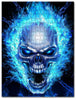 Skull Blue Flames Jigsaw Puzzle Jp1033