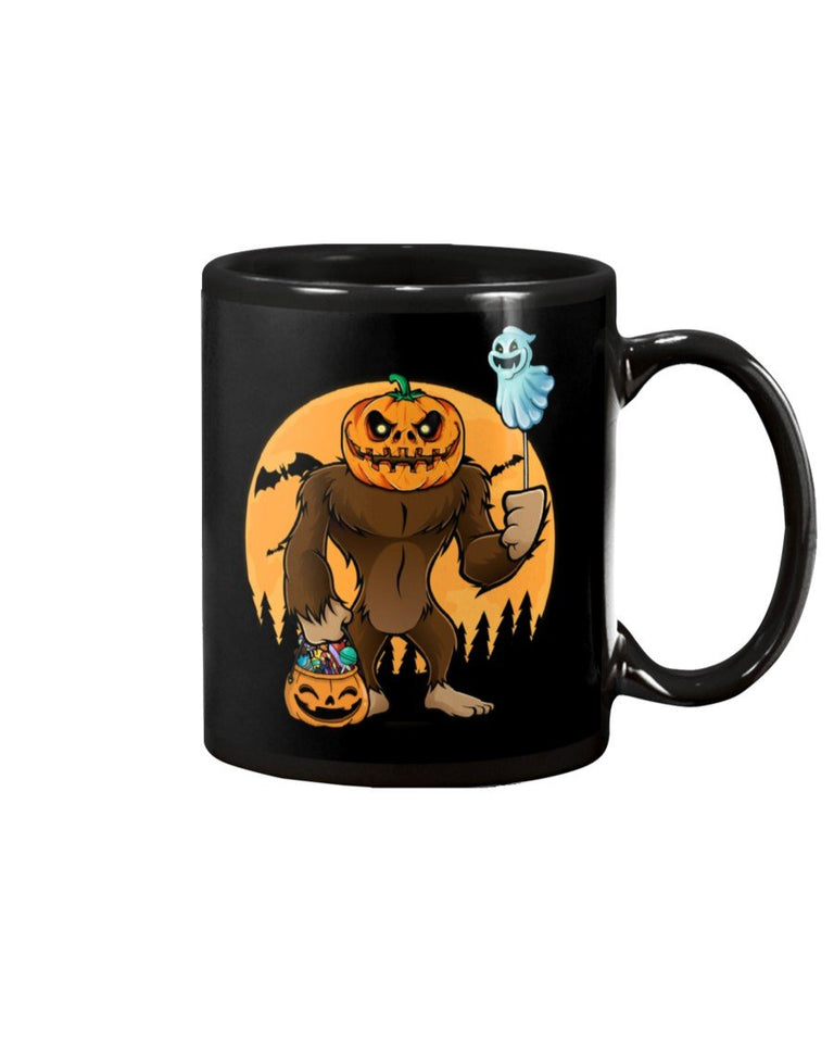 Bigfoot Halloween Pumpkin T Shirt K1819