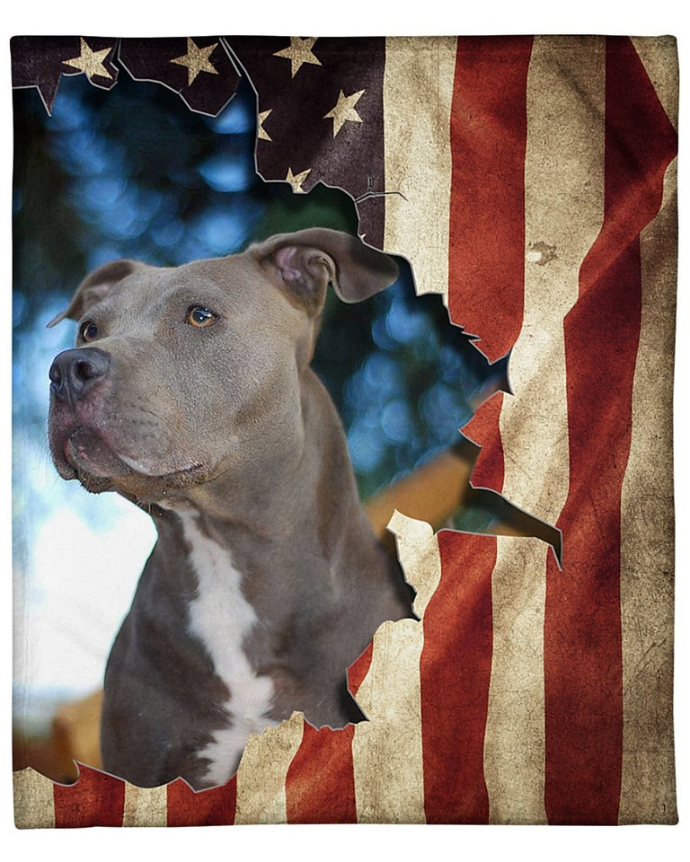 Beautiful Pitbull Fleece Blanket Bk1169