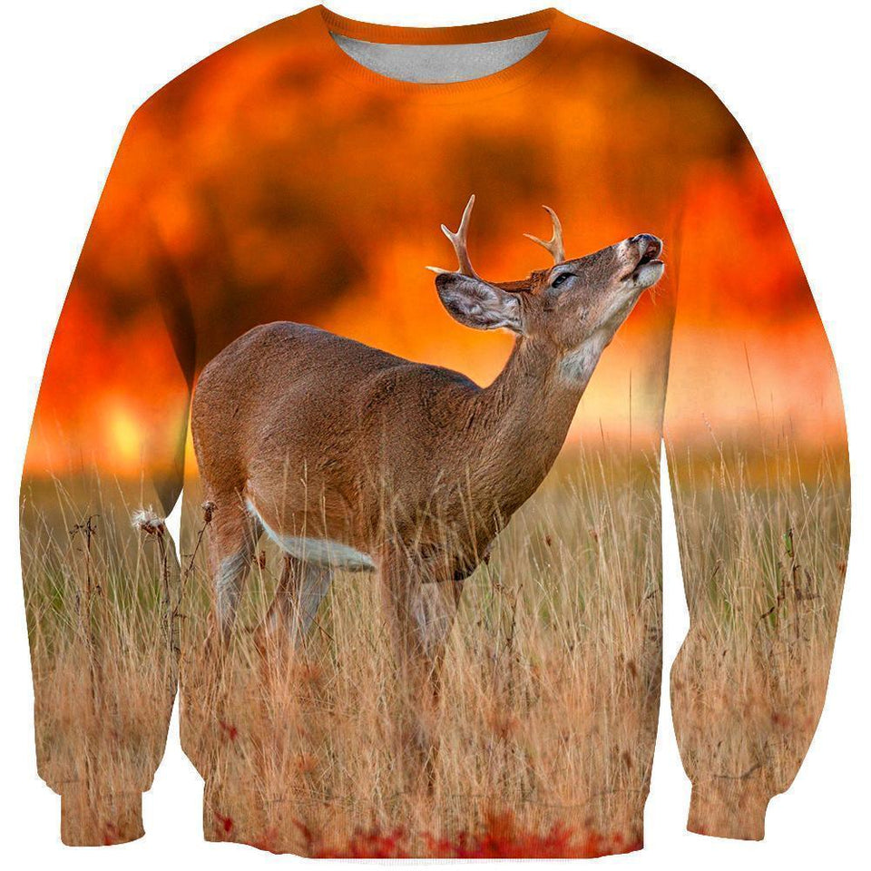 3D All Over Print Deer With Sunset Shirts