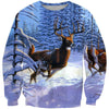 3D All Over Print Deer Running Art Shirts