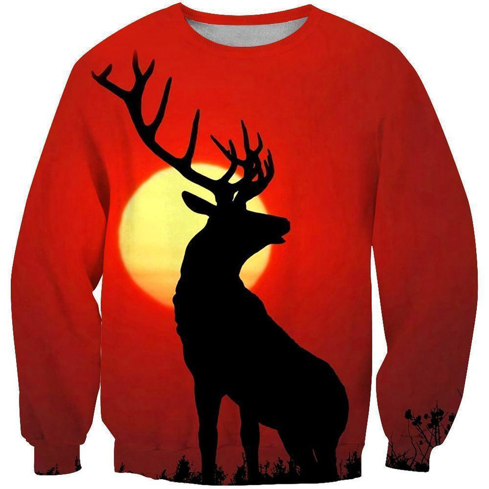 3D All Over Print Deer Sunset Shirts