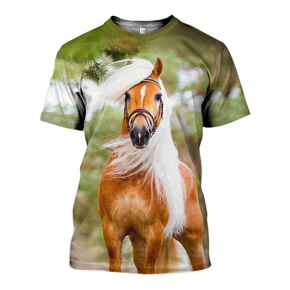 3D All Over Printed Horse Haflinger Shirts