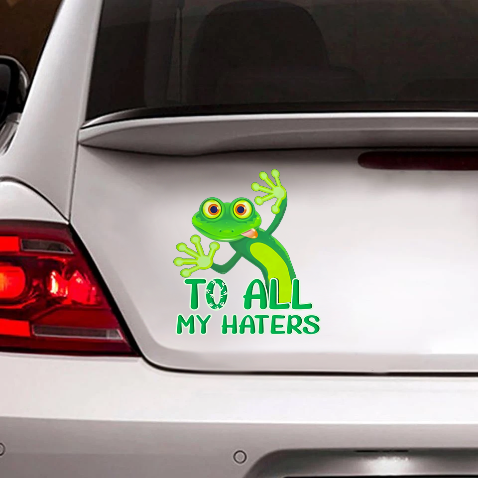 [sk0172-snf-hnd]Funny flog to all my haters animal Sticker - Camellia Print