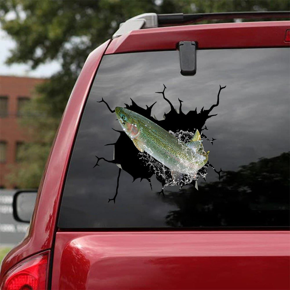 [sk0829-snf-ptd]-trout-fishing-crack-sticker-fishing-lover