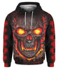 Skull 3D Full Over Print K1322 - Camellia Print